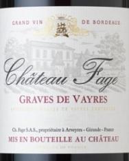 Chateau Fage - Graves de Vayres 2020 (750ml) (750ml)