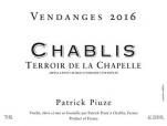Patrick Piuze - Chablis Terroir De La Chapelle 2022 (750)
