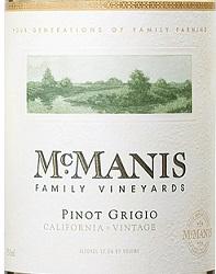 McManis Family Vineyards - Pinot Grigio California 2022 (750ml) (750ml)